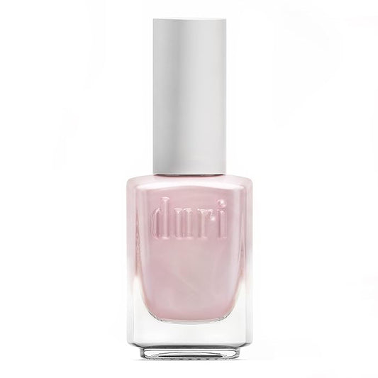 duri Nail Polish, 752 Aha Moment, Pearl White Shimmer, Semi Sheer, Fashion Classic, Wedding Design, Full Coverage, Fast Drying, Long Lasting, Easy to Apply, 0.45 Fl Oz