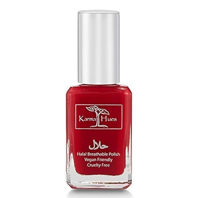 karma organic Halal Nail Polish Certified - Truly Breathable Cruelty Free and Vegan - Oxygen Permeable Wudu Friendly Nail Enamel (RABIA)