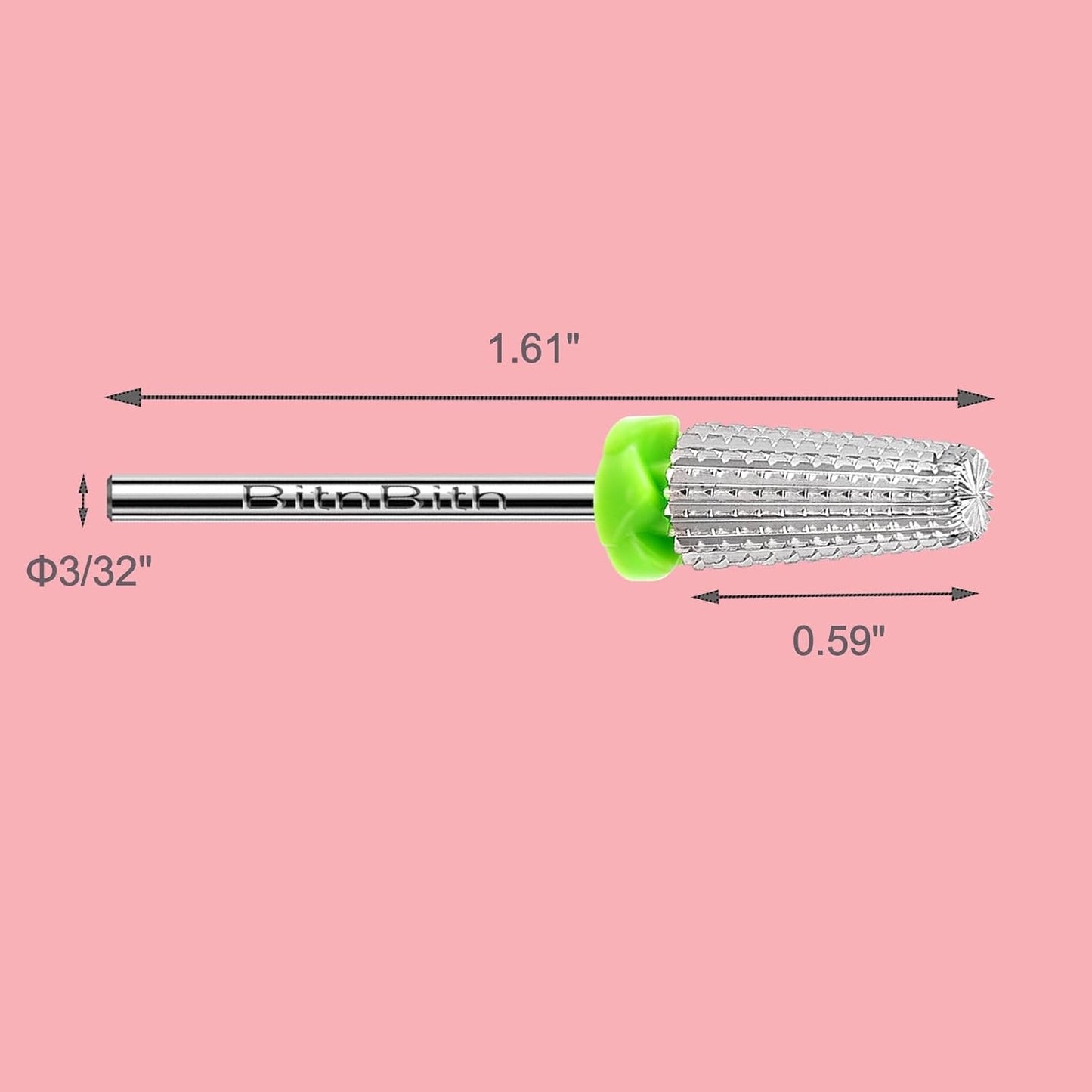 5 in 1 Nail Drill Bits, 3/32”Professional Carbide Drill Bits for Nails Multifunction Bit, Fast Remove Acrylic Hard Gel Cuticle Nail Efile Bit Manicure Pedicure,Two Way Rotate,Coarse