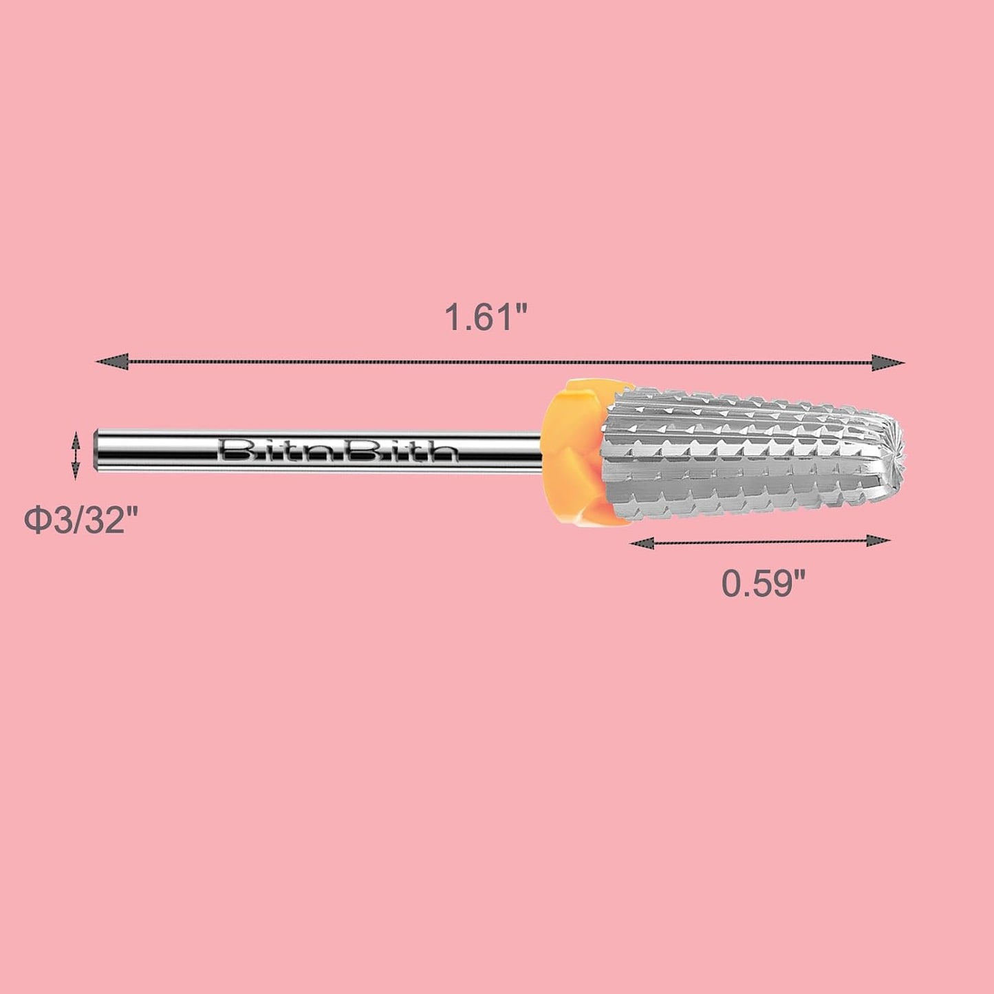 5 in 1 Nail Drill Bits, 3/32”Professional Carbide Drill Bits for Nails Multifunction Bit, Fast Remove Acrylic Hard Gel Cuticle Nail Efile Bit Manicure Pedicure,Two Way Rotate,2XC
