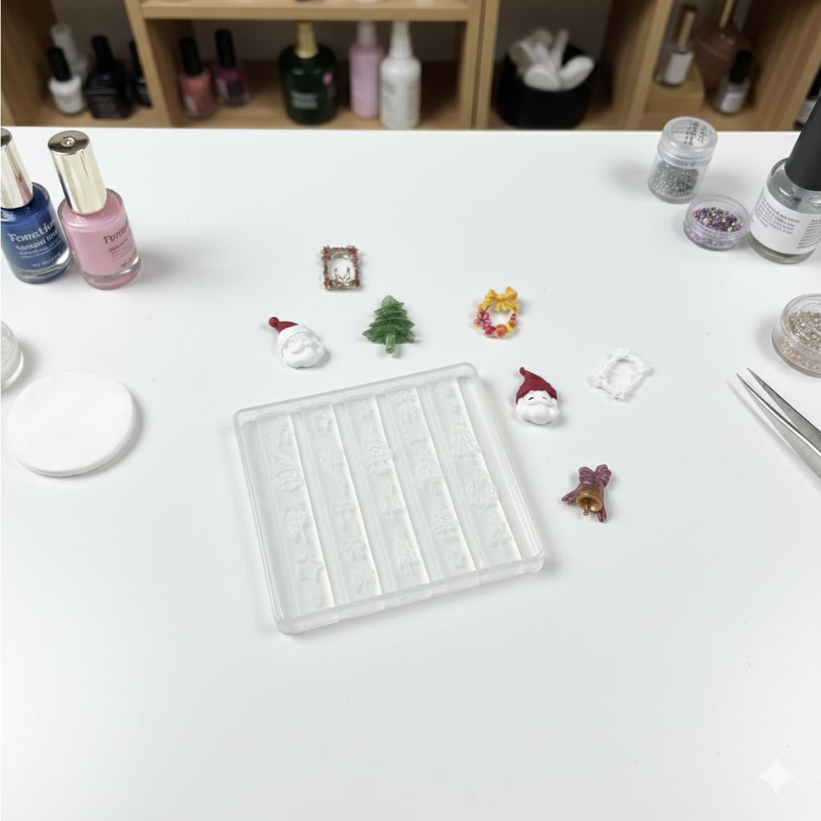 1 Pcs Christmas Silicone Nail Art Molds for Women Resin Nail Design