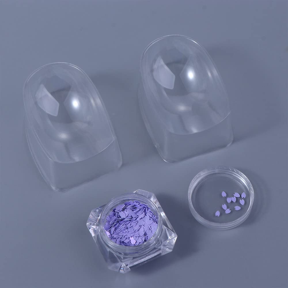 Leadigol Dipping Bowls Transparent Nail Dipping Trays Nail Dust Box Manicure French Dip Nail Powder Box