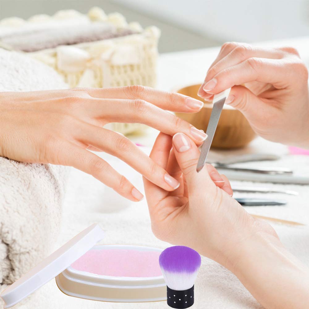 EBANKU Dip Powder Tray, French Nail Dip Tray Nail Dipping Powder Container Tray with Dip Powder Brush