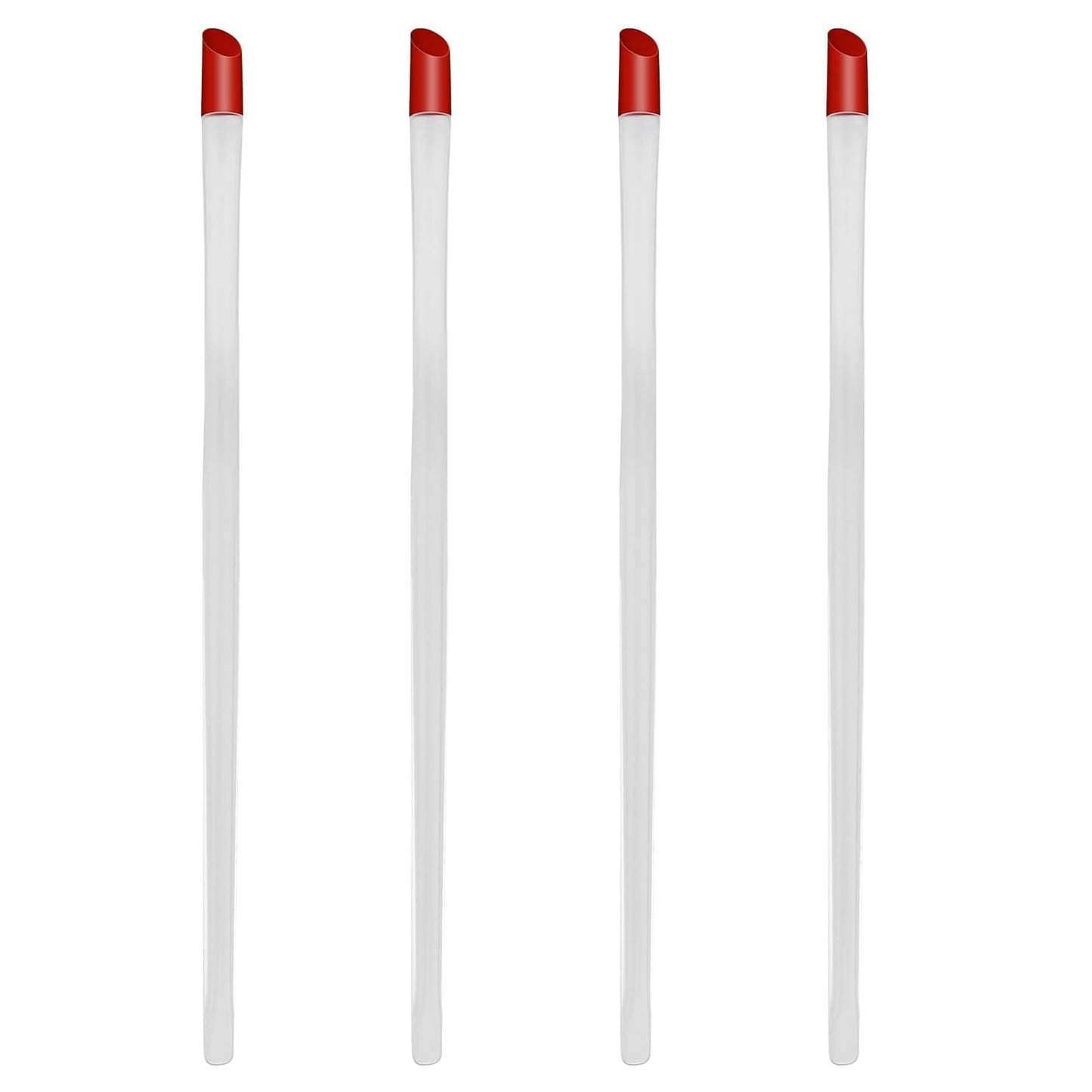 17cm Rubber Cuticle Pusher Cleaner, 4 Pieces Red Hard Rubber End Tipped Nail Art Tool Cuticle Pusher Cleaner And Professional Plastic Handle Cuticle Stick for Hand Care Nail, Nail Cleaner Tool