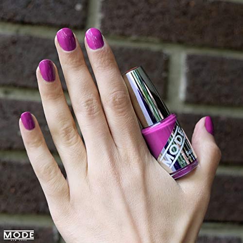 MODE Magenta Pink Nail Polish Long Lasting Nail Lacquer Nourishing Color, Chip Resistant Strengthening Manicure Protection, Cruelty Free, Made in NY USA, 7 Soir Le Vernis, Cafe Society