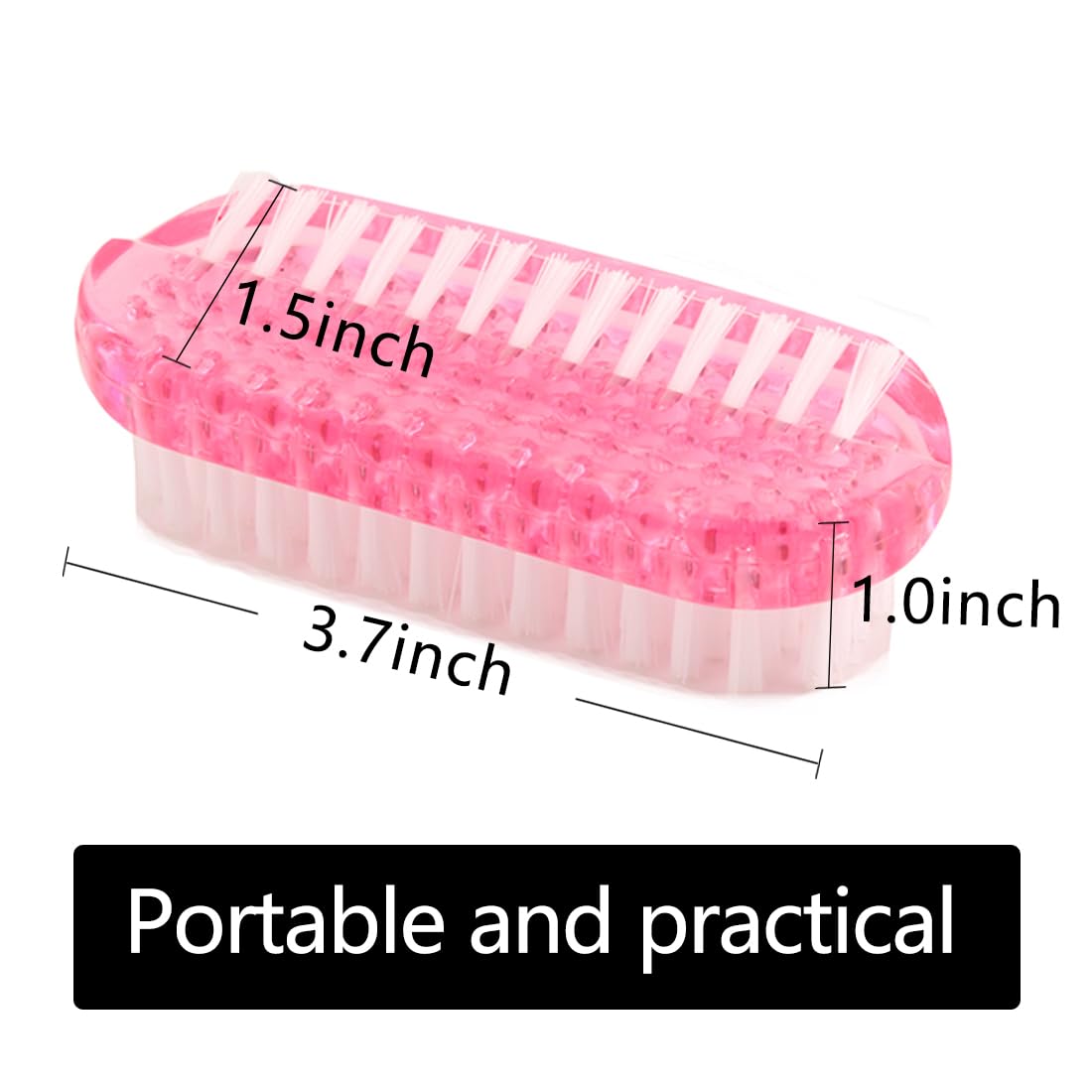 Nail Brush for Cleaning Fingernails Two Sided Hand Fingernail Scrub Brush Soft Stiff Bristles Nails Toes Scrubber for Men Women Kids,4 PCS