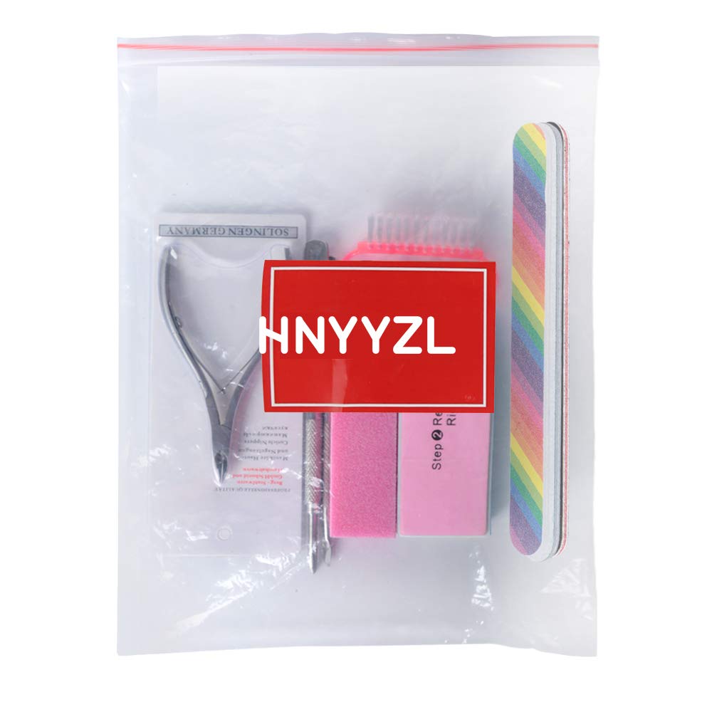 3pcs Double Sided Rectangular Nail File and Buffer, Buffer Block Sponge Polished, Nail Brush, Come with Cuticle Nipper and Pusher, Perfect Manicure Tool Kit for Shiny Nail