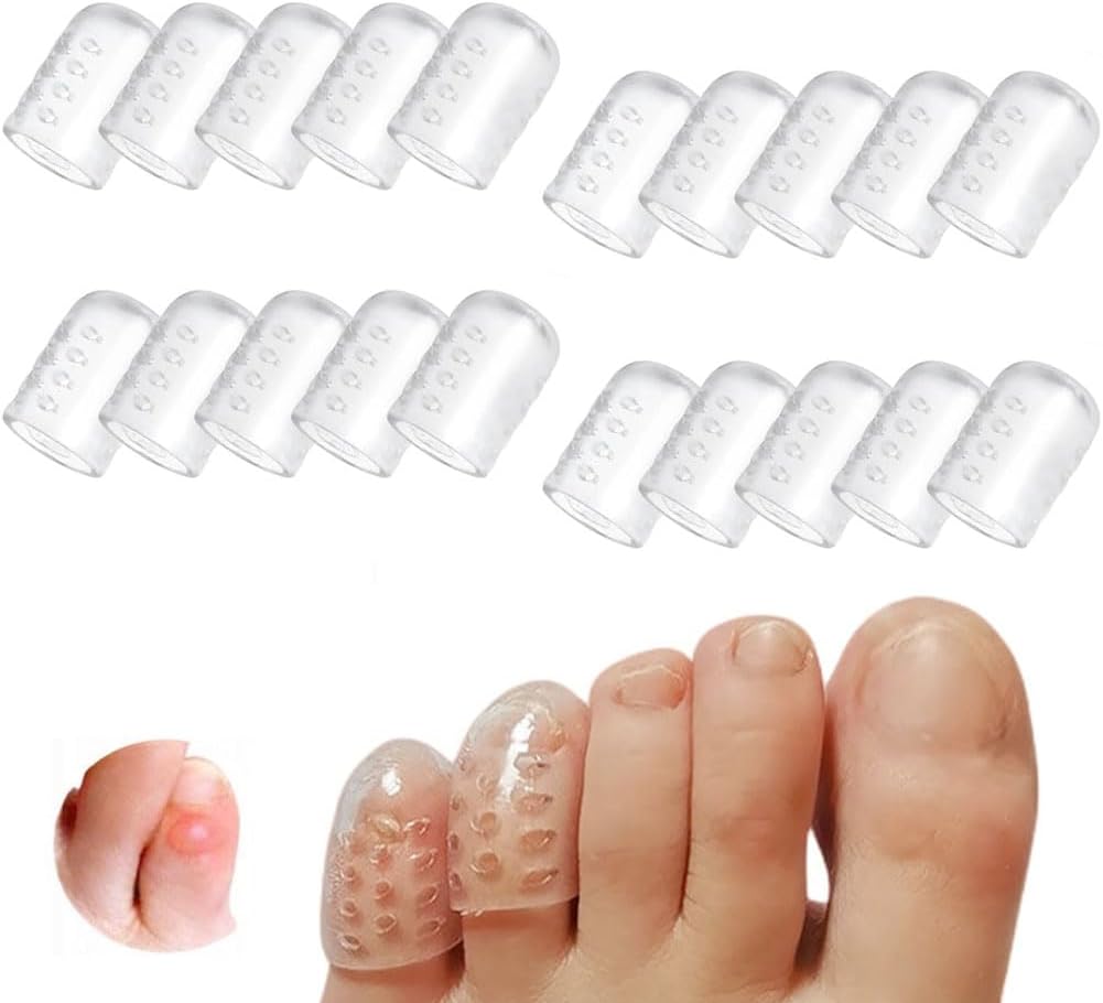 20 Pack Bunion Relief Pads & Gel Toe Separators - Silicone, Breathable, Anti-Friction Cushions for Pain & Protection Unisex Foot Care for Bunions, Corns, Calluses