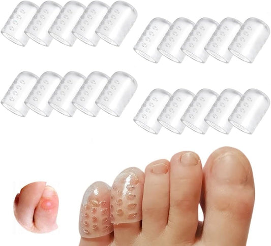 20 Pack Bunion Relief Pads & Gel Toe Separators - Silicone, Breathable, Anti-Friction Cushions for Pain & Protection Unisex Foot Care for Bunions, Corns, Calluses