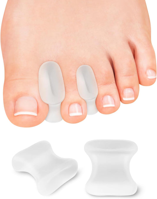 12 Pack Gel Toe Separators Silicone Toe Spacers for Women Men Bunion Corrector Toe Pain Relief, Toe Alignment, Soft Toe Spacer for Crooked Toes, Overlapping Toes, Hammertoe Correction (Large)