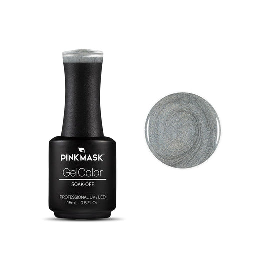 PINK MASK Gel Color Nail Polish Uranus - Col. Planetary Brilliance 15ml / o.5 oz - UV/LED Gel Polish, Non Wipe, Long Lasting, Soak Off Formula