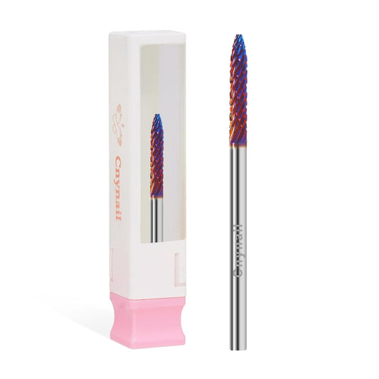 3/32" Under Nail Cleaner Bit Medium Grit Carbide Cuticle Cleaner Bit for Electric Nail Drills – Professional Manicure Tool for Nail Salons and Home Use (M Grit. Purple)