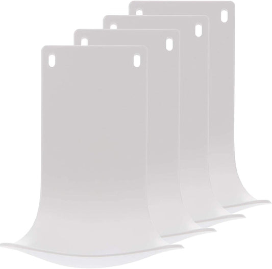 4PCS Drip Tray for Wall Mounted Dispenser, Prevent Dripping and Spraying, Dispenser Stand, Detergent Cup Holder (White)