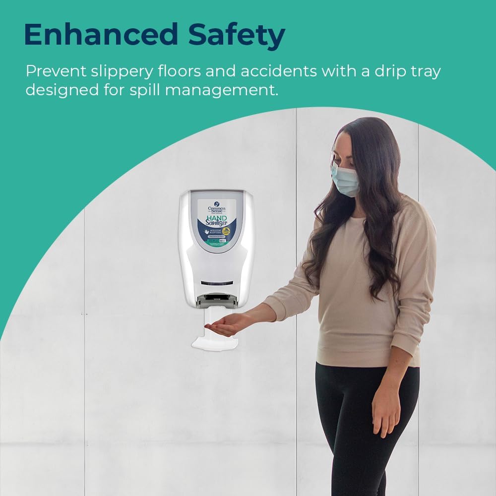 Hand Sanitizer Drip Tray by Smart Common Sense, Catcher to Prevent Dripping and Spraying, for 1000 mL Automatic Hand Sanitizer Dispenser by Smart Common Sense, (Dispenser Sold Separately)