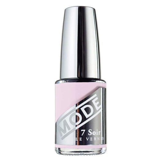 MODE Light Pastel Pink Nail Polish Long Lasting Pigment Rich Nail Lacquer Color, Chip Resistant Strengthening Protection, Pro Wide Brush, Vegan, Cruelty Free, USA, 7 Soir Le Vernis, The Sophisticate