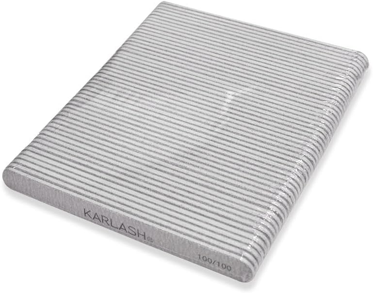 Karlash Professional Double Sided Emery Board 7" Zebra Nail File 100/100 50pcs