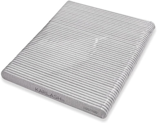 Karlash Professional Double Sided Emery Board 7" Zebra Nail File 100/100 50pcs
