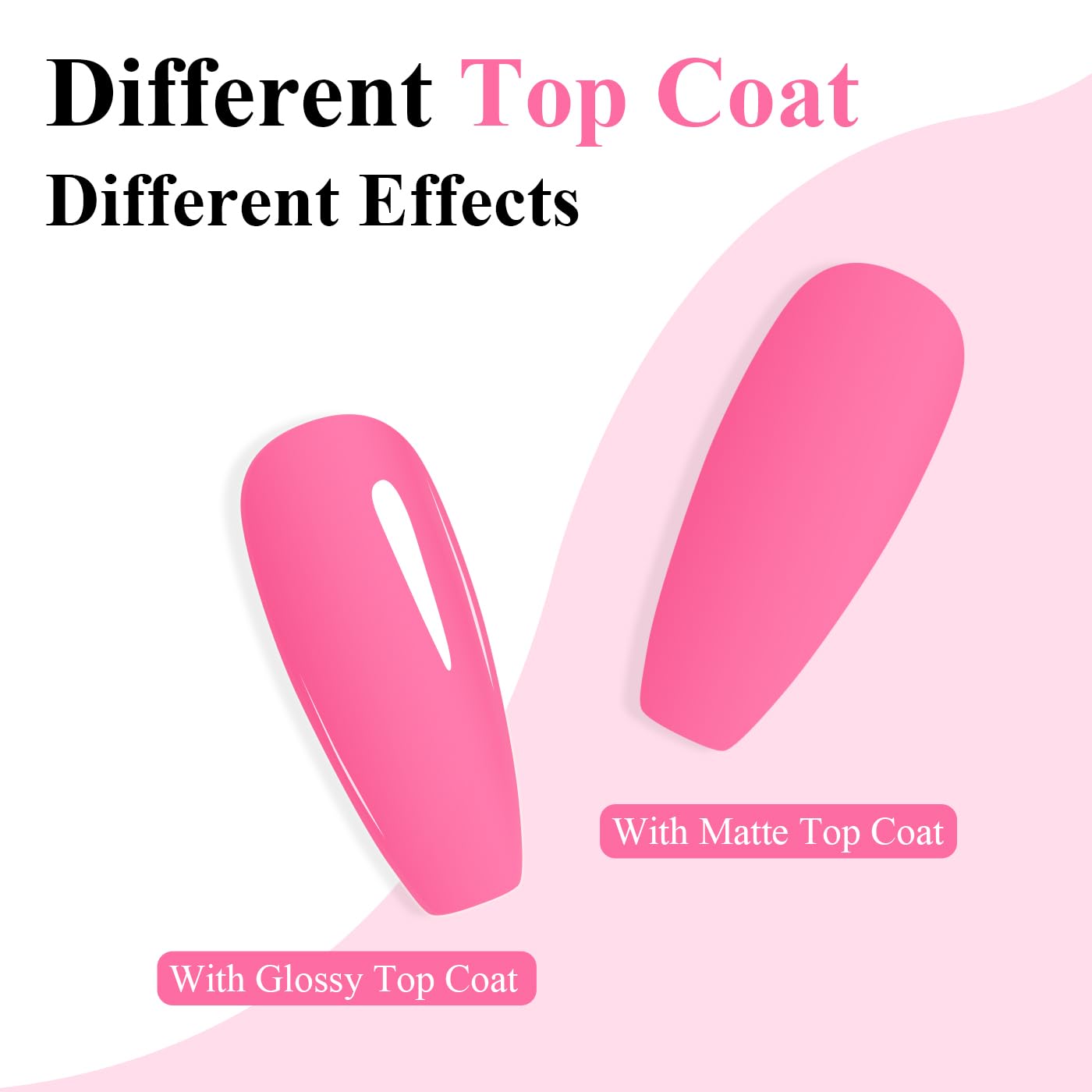 Imtiti Pink Gel Nail Polish, Bright Pink Nail Gel Polish High Gloss Soak Off UV LED Spring Summer Nail Art Manicure Salon DIY Design 10ML