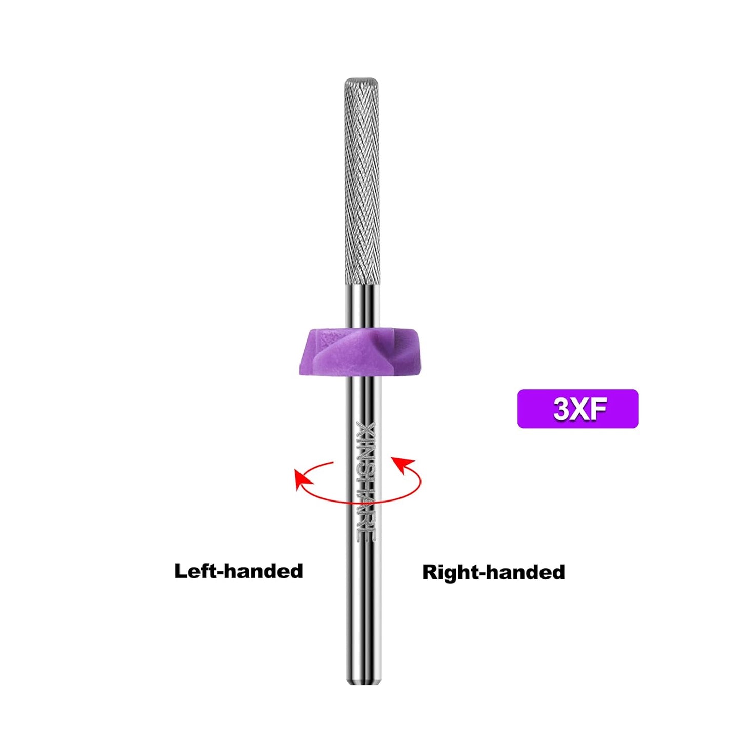 Nail Drill Bit 3/32 Inch Tungsten Carbide Professional Nature Nail Buffer Bit for Nail Cuticle Clean Manicure Pedicure Nail Efile Safety Gel Remover Home Salon Using,XXXF