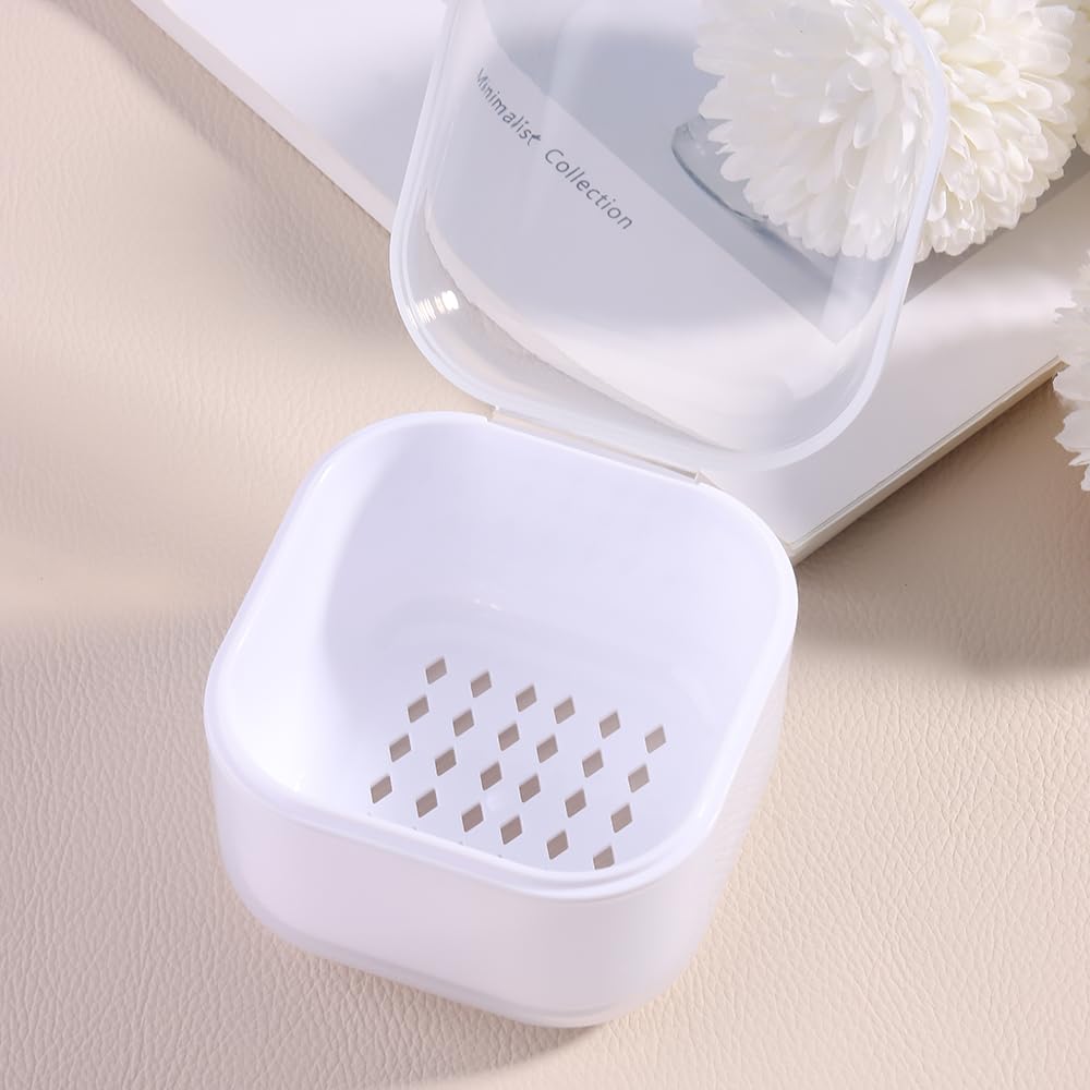 Nail Tool Sterilizer Box Plastic Sterilization Tray for Nail Art Accessories Tools, Portable Nail Drill Bits Disinfectant Container Soaking Box with Strainer Pedicure Manicure Cleaning Equipment