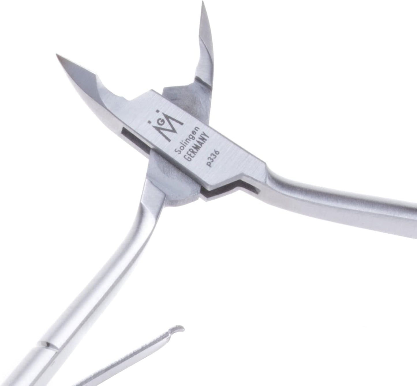 GERMANIKURE Luxury Cuticle Nipper in Leather Case, Double Sharpened, Ethically Made in Solingen Germany