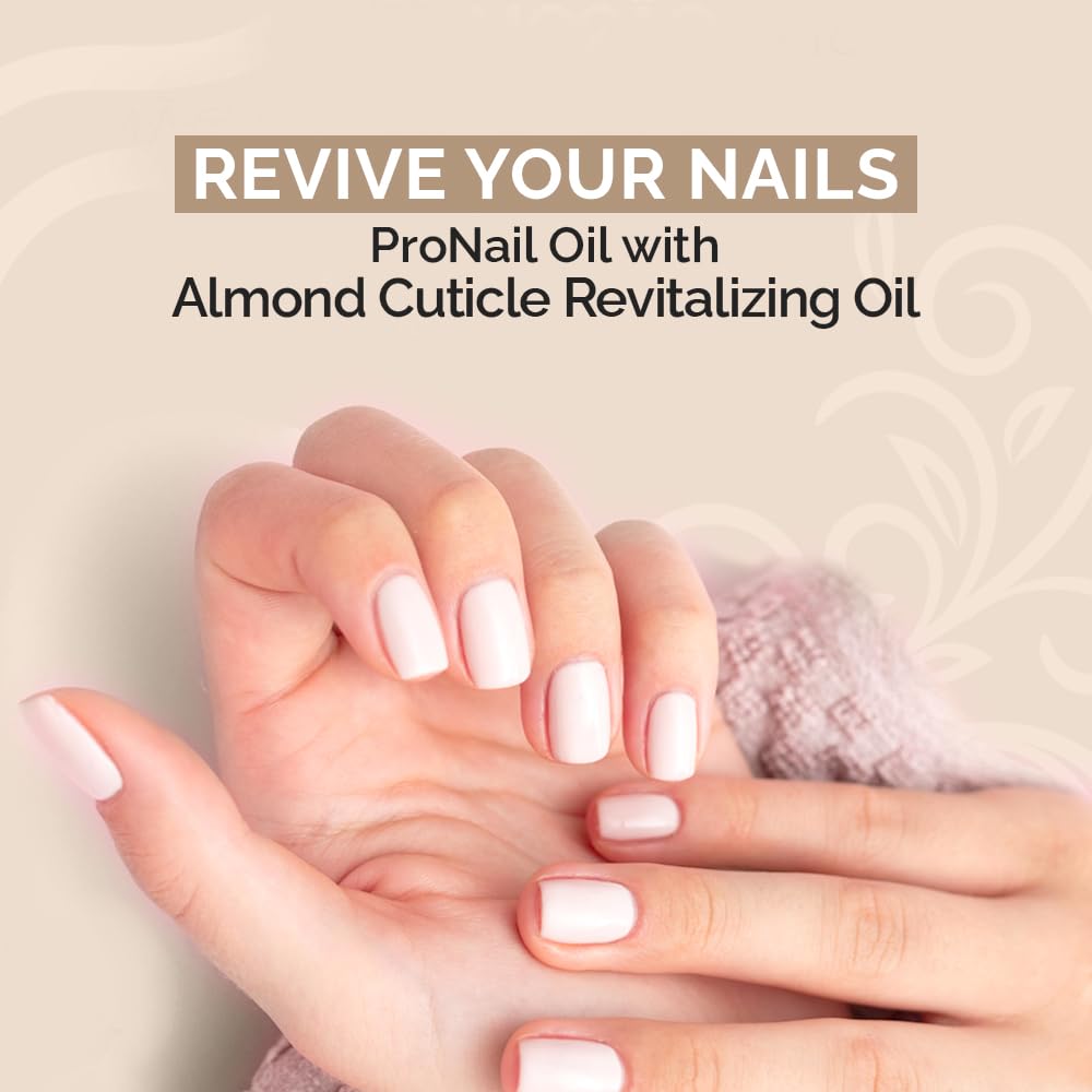 PRO NAIL - Cuticle Revitalizing Oil for Nails, Almond, 2.5 oz - Professional Strength, Pedicure and Manicure - Moisturizes and Strengthens Nails and Cuticles - Soothing and Nourishing