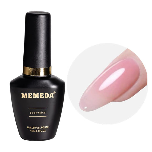Builder Gel For Nails, Milky White Gel Polish Rubber Base For Nail Thickening Strengthener Extension LED Lamp Cured Color Base in A Bottle