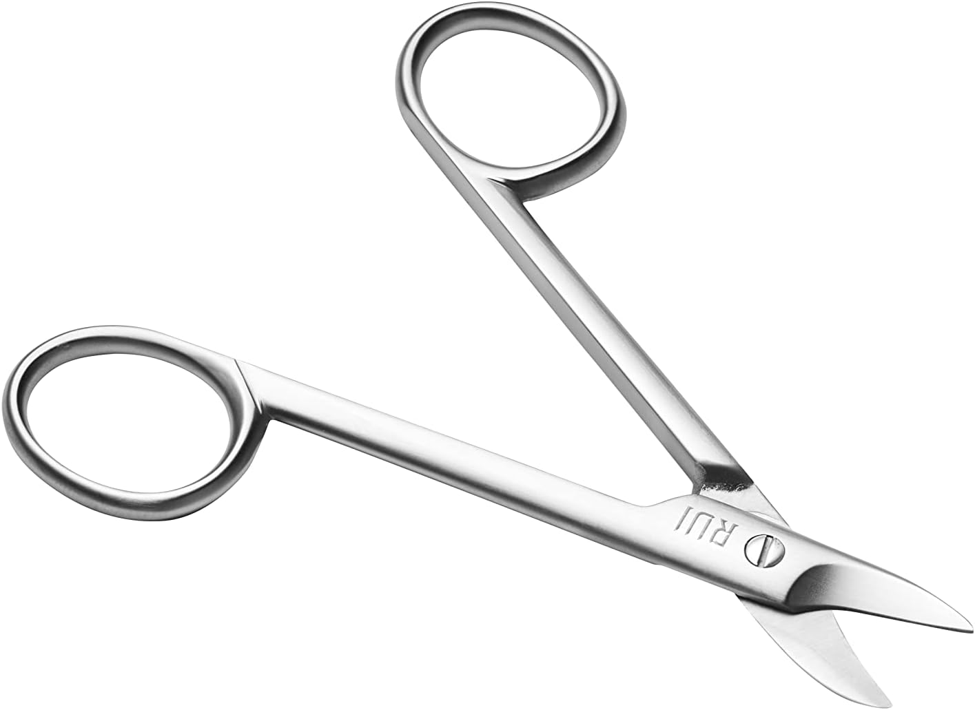 Rui Smiths Pro Precision Toenail Scissors | Stainless Steel Pedicure Trimmer Cutter with Micro-Serrated, Anti-Skid Cutting Edges and Long Handles For Hard Nails | Made in Solingen, Germany