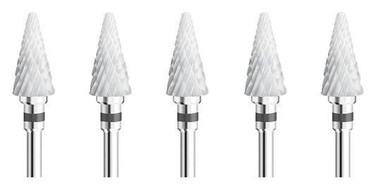 WWJN 5Pc Ceramic Nail Art Drill Bits Rotary Cutter Clean Apparatus for Manicure Nail Milling Machine Accessories Removal Nail Gel Tool