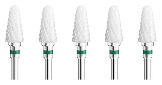 WWJN 5Pc Ceramic Nail Art Drill Bits Rotary Cutter Clean Apparatus for Manicure Nail Milling Machine Accessories Removal Nail Gel Tool