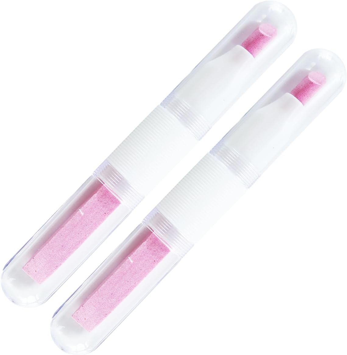 Ceramic Pusher Files for Nails, Manicure Fingernail Files with Cases, Professional Precision Filing Cuticle Remover, Manicure Stick, 2 Pieces