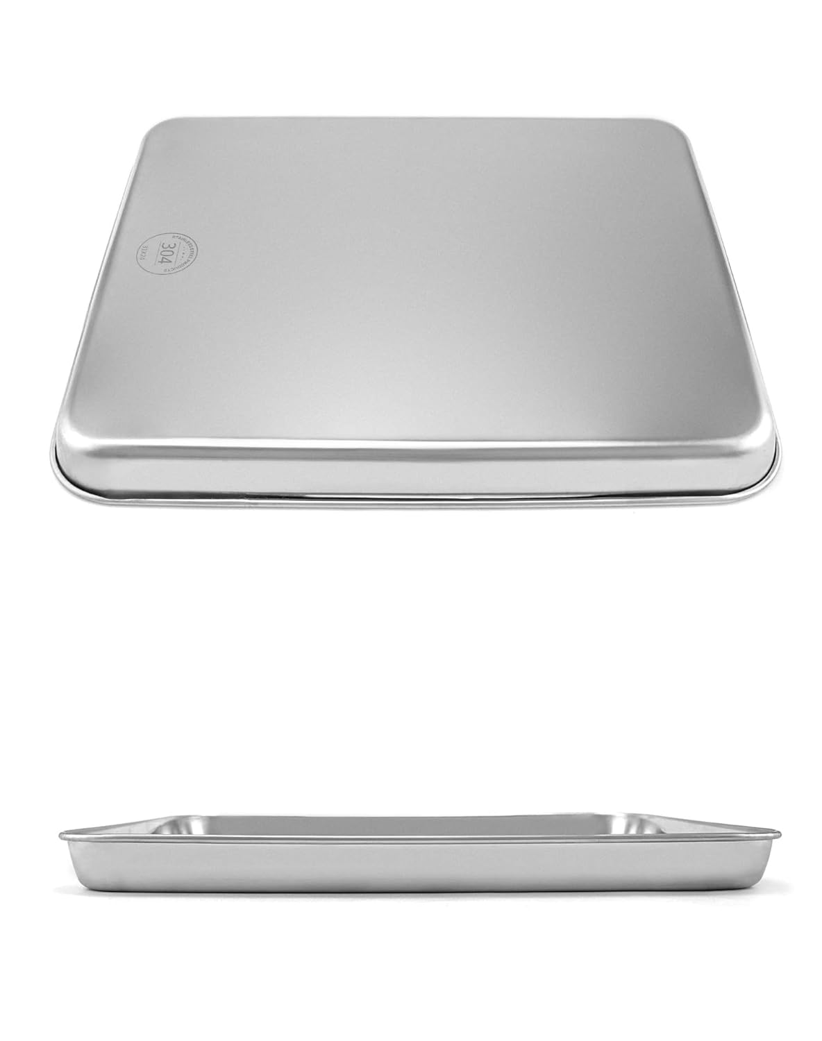 QWORK Stainless Steel Surgical Tray, for Medical Instruments, Tattoo, Surgical Supplies,12 3/16 x 9 7/16 x 1 inch, 2 Pack