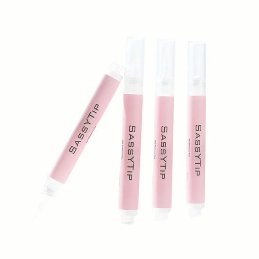 Nail Glue Remover Pen for Press On Nails, Portable Fast-Acting Jojoba Oil Formula, Acetone-Free, At-Home & Travel Care 2ml/0.11fl. oz. (4 Pcs Nail Glue Remover Pens)