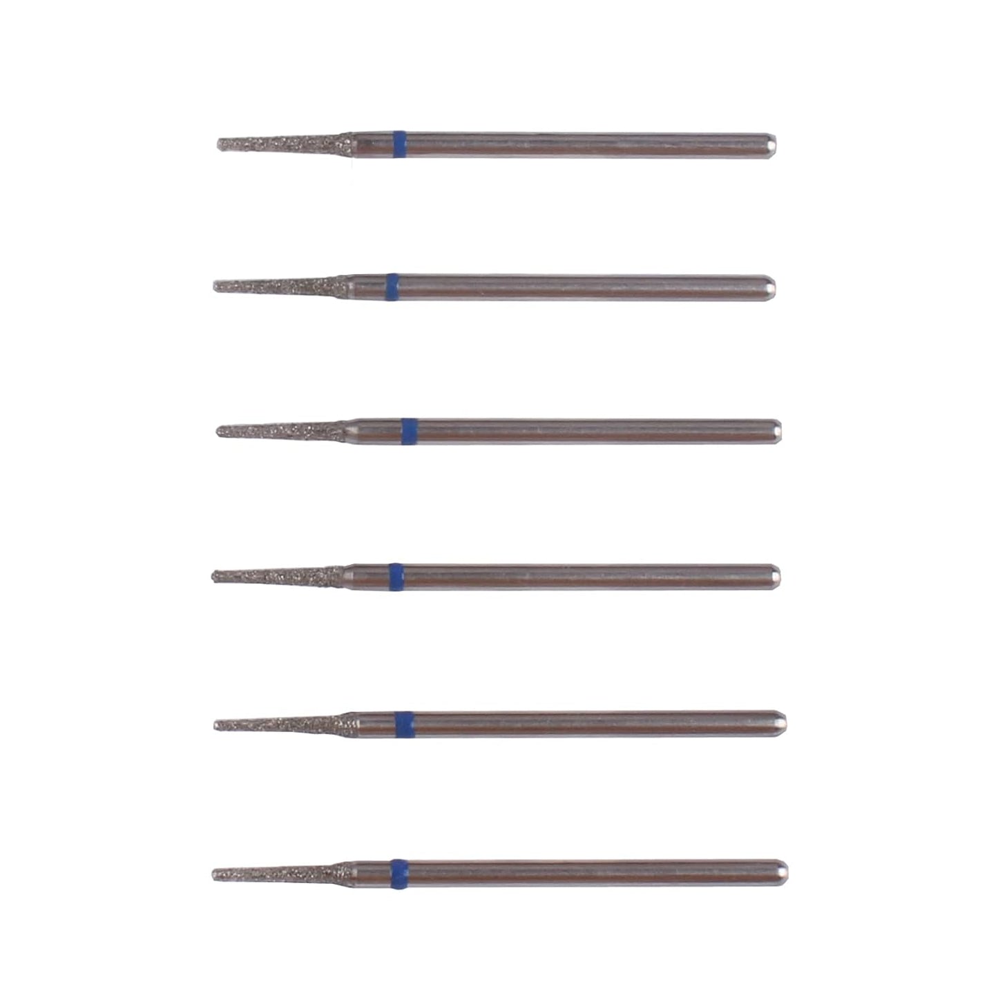 MZCMSL 6pcs Needle Shaped Cuticle Drill Bits for Manicure Under Nail, 3/32 shank Diamond Nail Bit