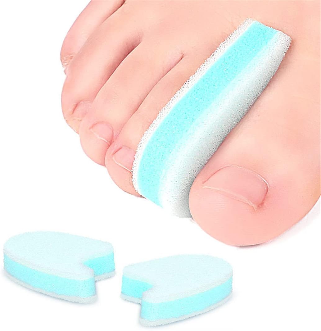 Toe Separator Cushions, 8 PCS Soft Breathable Foam Toe Spacer Pads, 3 Layers Toe Protector Sponge Pads Toe Stretcher for Align Overlapping Toes Crooked Hammer Toe, Reduce Friction & Foot Pain Relief