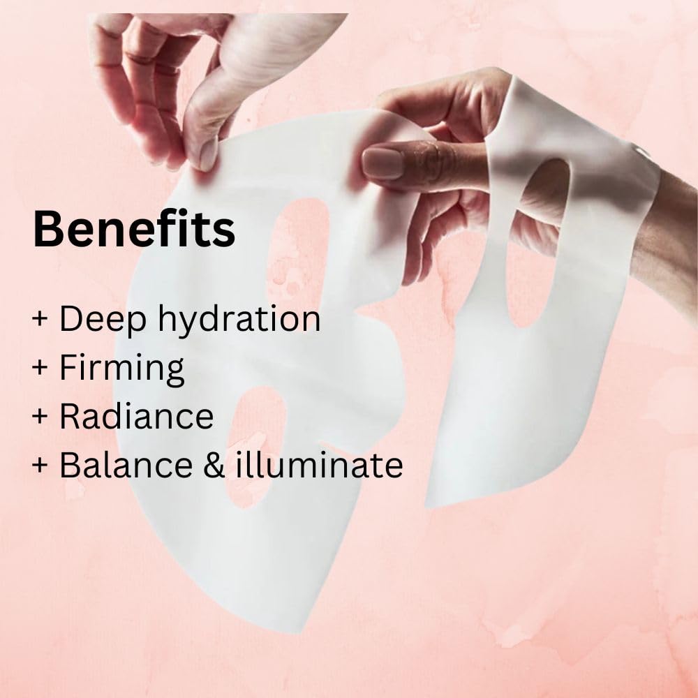Bio Collagen Face Mask – Deep Collagen Overnight Mask, Hydrating Collagen Face Mask– Overnight Skincare Treatment for Women & Men – Moisturizing Facial Sheet Mask