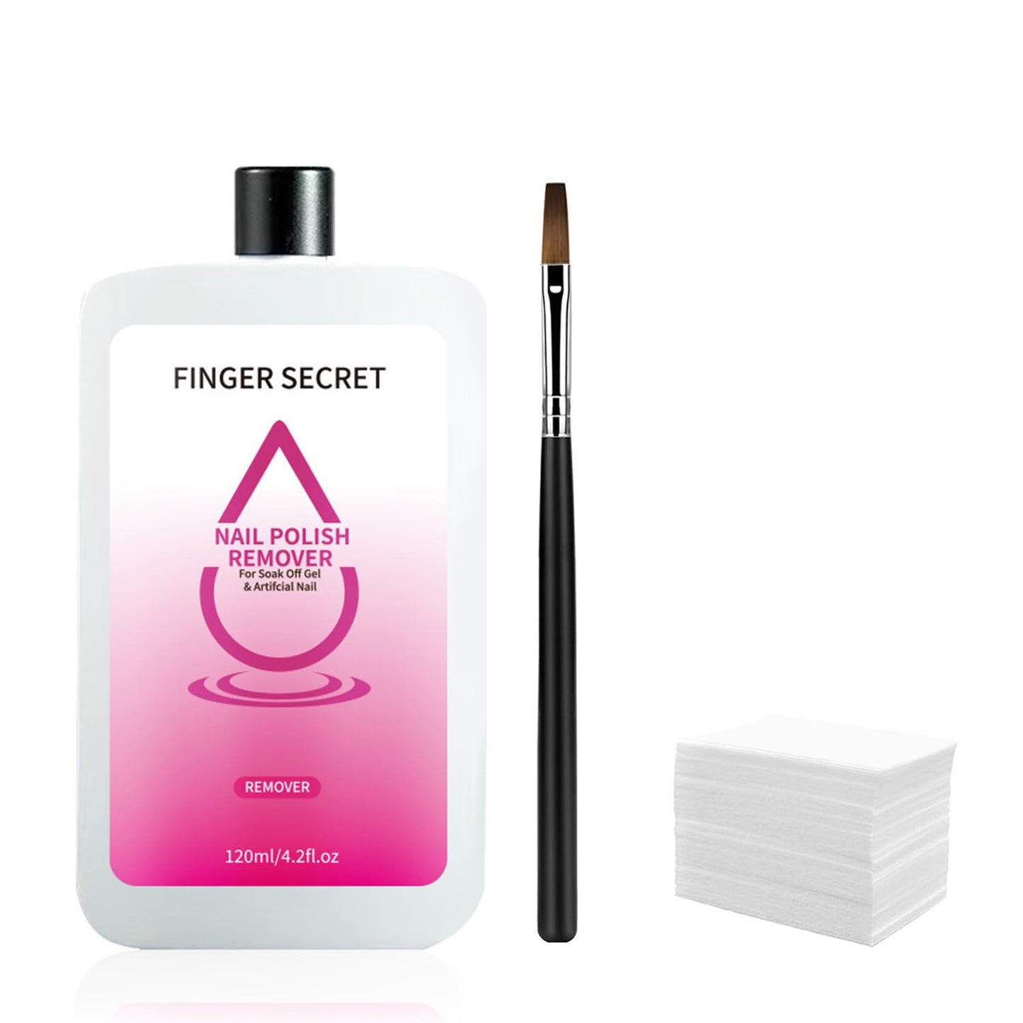 FINGER SECRET Nail Remover Polish 120ml,Gel Nail Remover Polish,Professional Gel Polish Remover for Nails Quickly & Easily & Effectively Remove Gel Polish