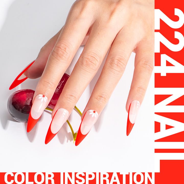 MelodySusie Thick Neon Orange Gel Nail Polish,0.5fl oz Lively Organge Nail Soak Off UV LED Bright Orange Gel Polish Gift for Women Nail Art Manicure Salon DIY Nail Design Decoration at Home-224