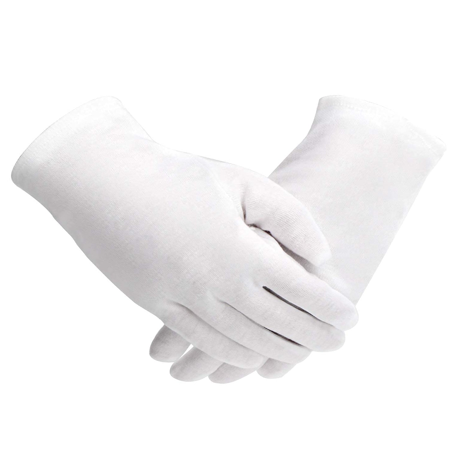 20 Pairs Archival Photo Gloves, White Work Gloves for Art Handling Working Photography Cloth Gloves Liners Bulk for Handling Jewelry, Film, Photo, Coin Collectors, Metal Inspection Men & Women
