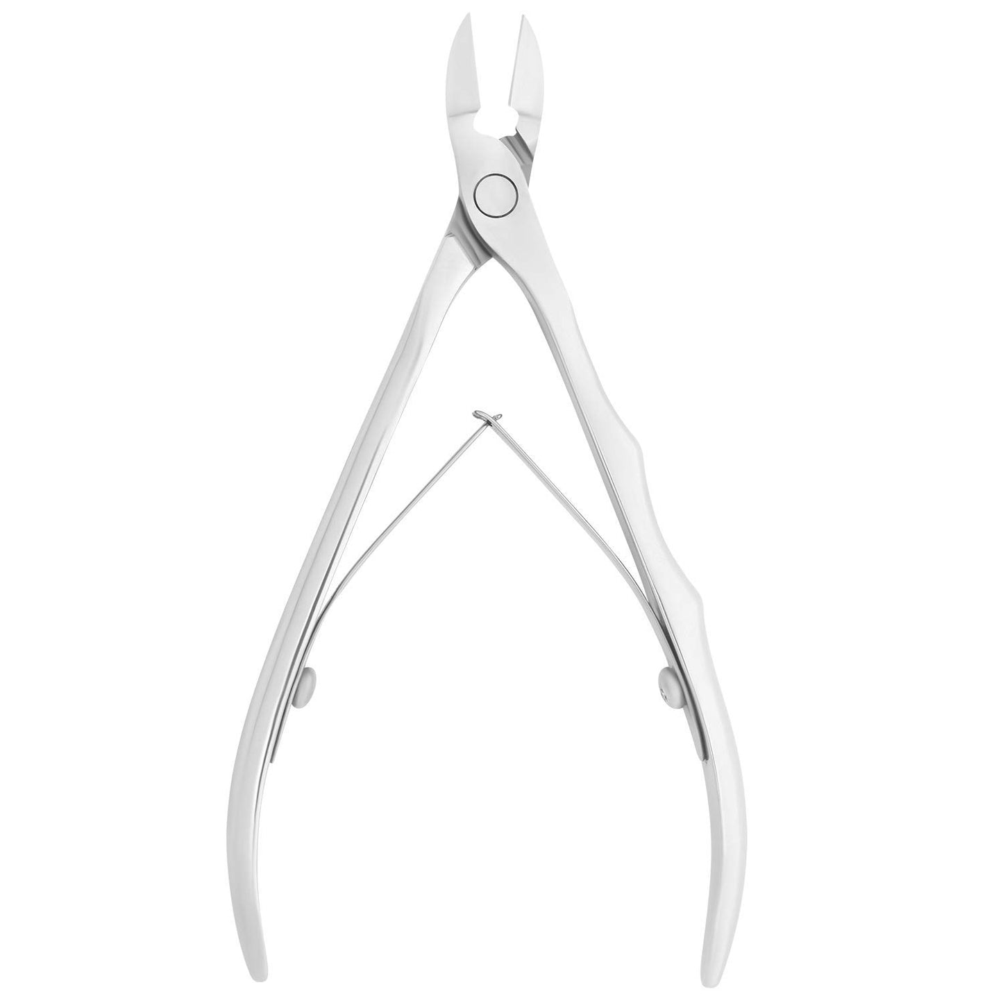 Staleks Expert 60 Nail Nippers 12 mm – Straight Edges Without Heel – Elongated Grooved Handles for Precise Pedicure