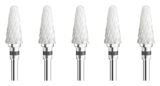 WWJN 5Pc Ceramic Nail Art Drill Bits Rotary Cutter Clean Apparatus for Manicure Nail Milling Machine Accessories Removal Nail Gel Tool