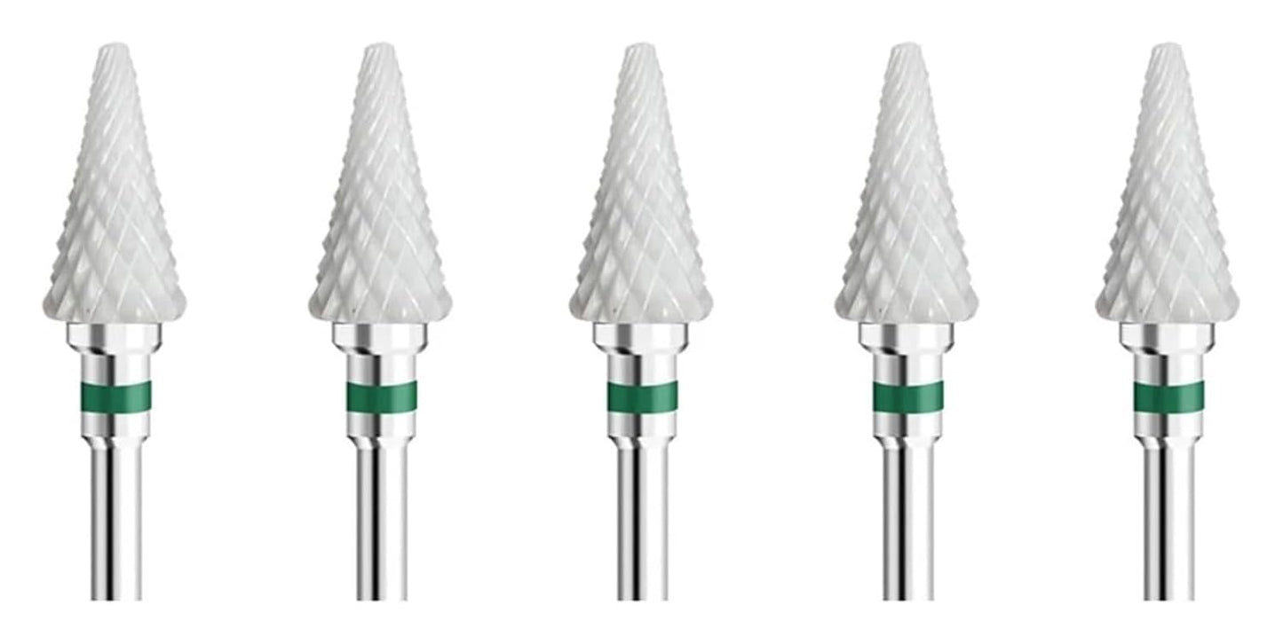 WWJN 5Pc Ceramic Nail Art Drill Bits Rotary Cutter Clean Apparatus for Manicure Nail Milling Machine Accessories Removal Nail Gel Tool