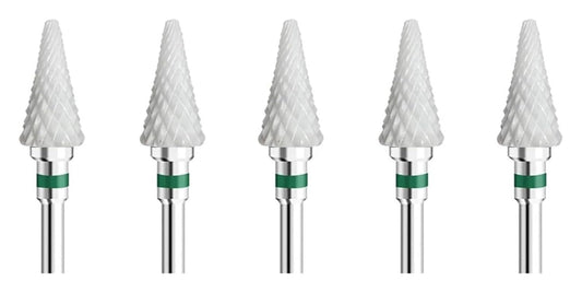 WWJN 5Pc Ceramic Nail Art Drill Bits Rotary Cutter Clean Apparatus for Manicure Nail Milling Machine Accessories Removal Nail Gel Tool