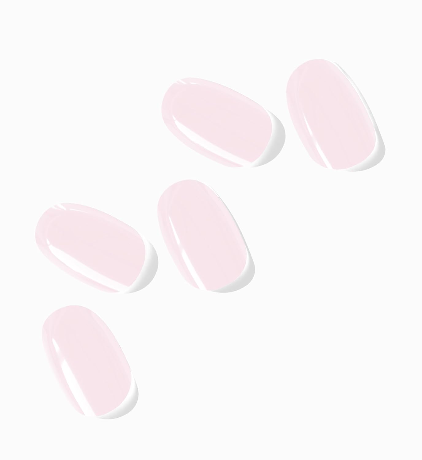 NOVA, Female Founded, Semi Cured Gel Nail Strips (On Pointe) - The 10 Minute Manicure. Salon-Quality, Works with Any Nail Lamp, Easy to Apply & Remove - Incl. Nail File & Wooden Stick (On Pointe)