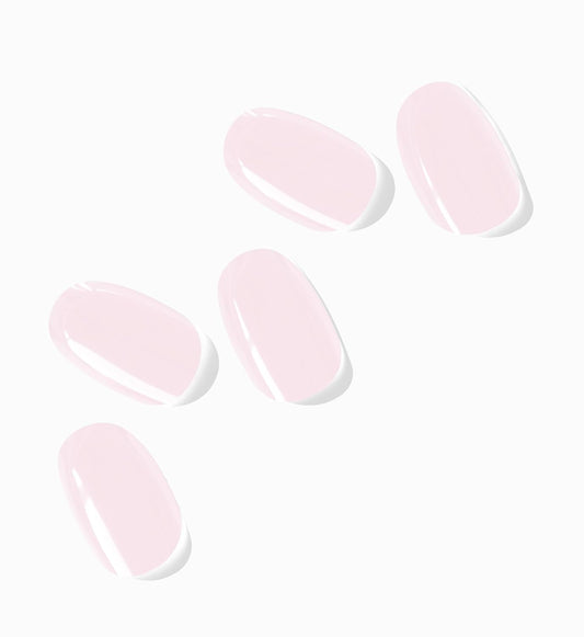NOVA, Female Founded, Semi Cured Gel Nail Strips (On Pointe) - The 10 Minute Manicure. Salon-Quality, Works with Any Nail Lamp, Easy to Apply & Remove - Incl. Nail File & Wooden Stick (On Pointe)