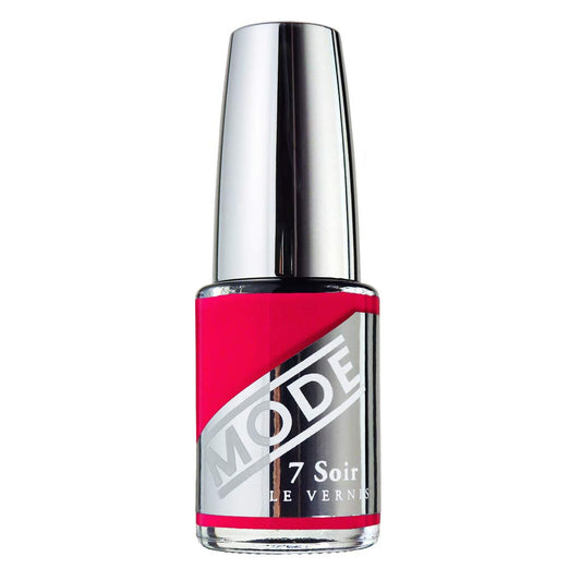 MODE Bright Rouge Hot Fire Red Nail Polish 1000 KISSES DEEP Nail Lacquer, Long Lasting Pigment Rich Color, Chip Resistant Strength, UV Protection, Made in NY USA