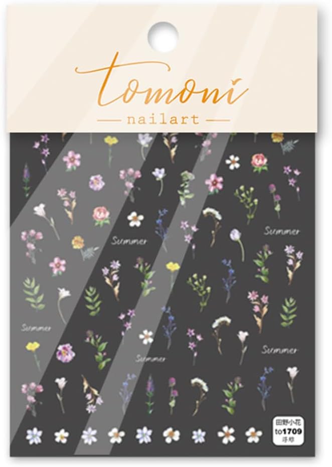 Flower Nail Stickers 5D Embossed Flower Nails Art Decals Self Adhesive Nail Decals Spring Summer Nail Decoration for Women DIY Manicure