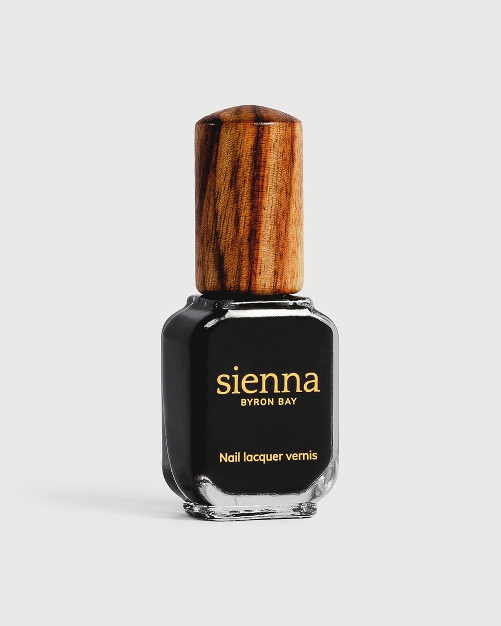 Sienna Byron Bay Onyx, Black Natural Nail Polish, Long-Lasting, Vegan & Cruelty-Free, 10ml – .34 fl oz.