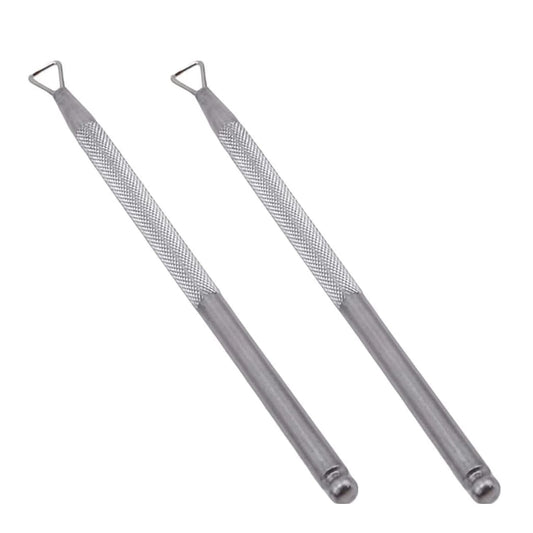 Nice & DeftCuticle Pusher Stainless Steel Nail Art Remover Tool Triangle Cuticle Peeler Scraper Remove Gel Nail Polish(Silver Color)