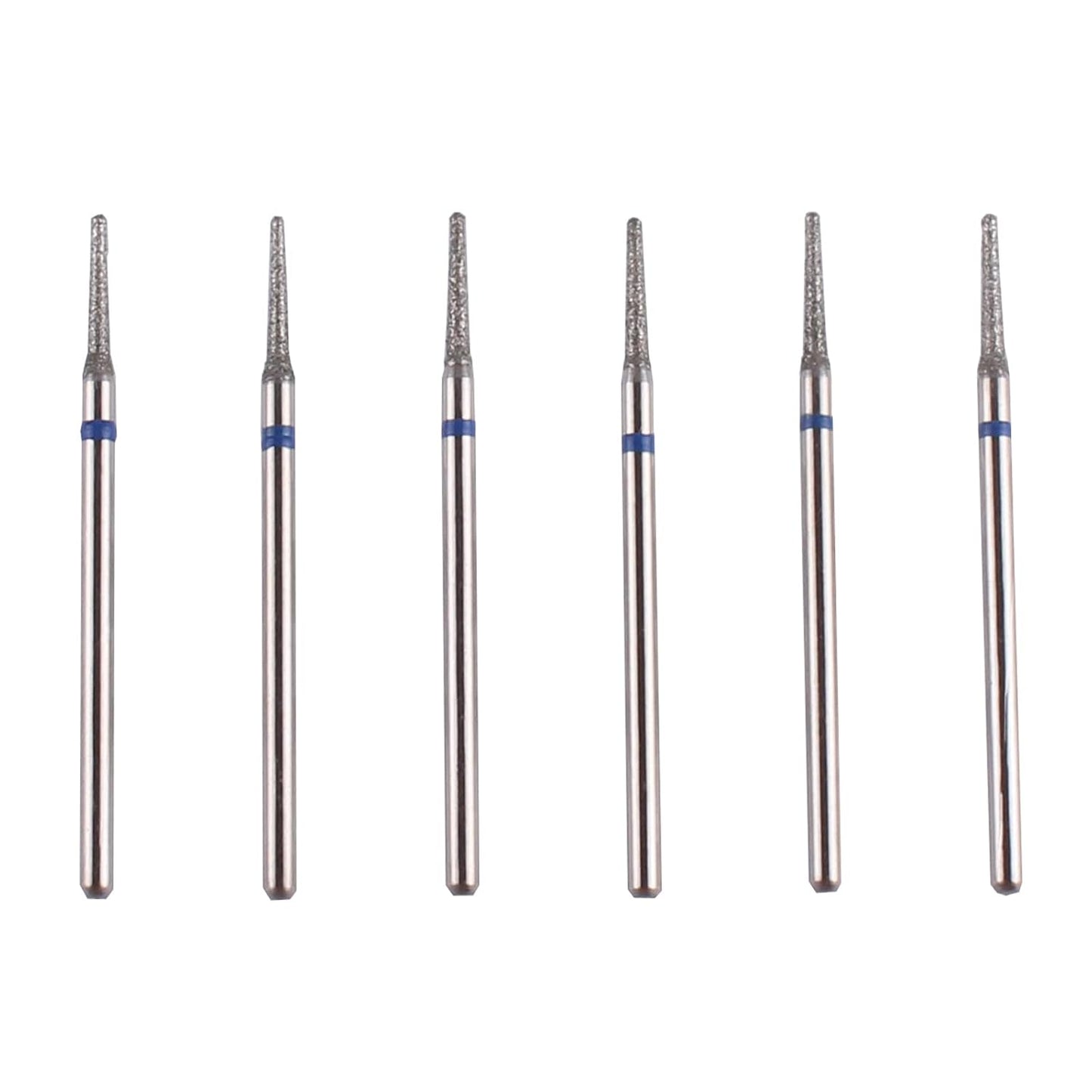 MZCMSL 6pcs Needle Shaped Cuticle Drill Bits for Manicure Under Nail, 3/32 shank Diamond Nail Bit
